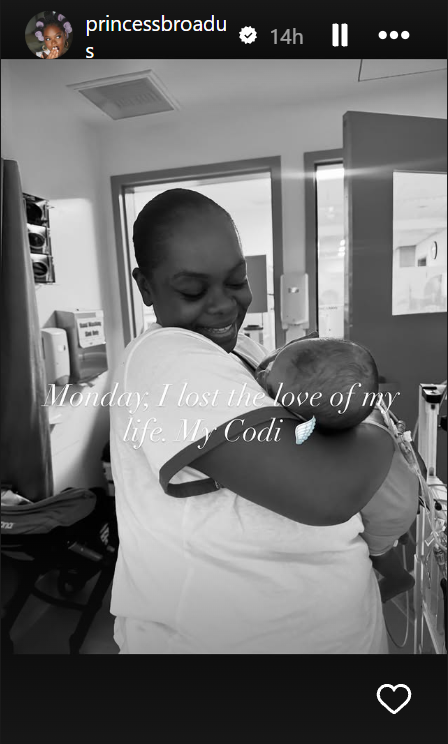 Cori Broadus shared the news of her daughter’s passing on social media. 