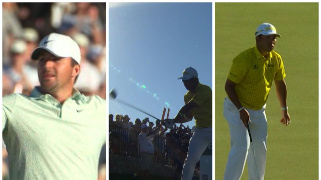 Waste Management Phoenix Open final round leaderboard, scores, results, Hideki Matsuyama distracted, crowd behaviour, Chris Gotterup playoff win, Scottie Scheffler fourth round, video, highlights