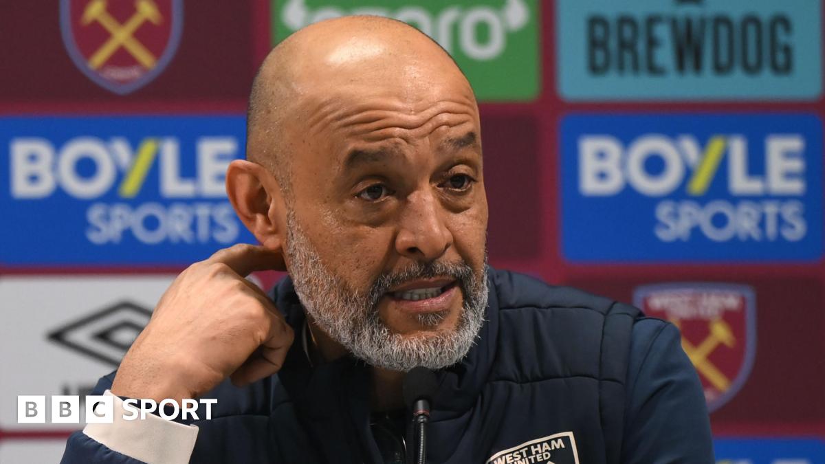 West Ham manager Nuno Espirito Santo in a news conference before the Premier League match against Bournemouth