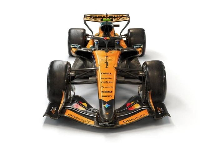 An image of the McLaren MCL40 livery to be used during the 2026 Formula 1 season.