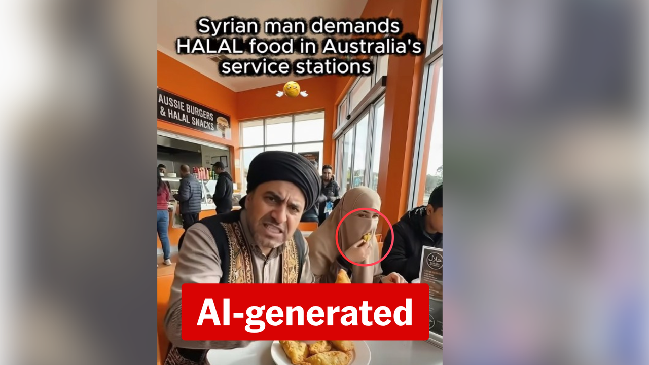 A video depicting AI-generated immigrants