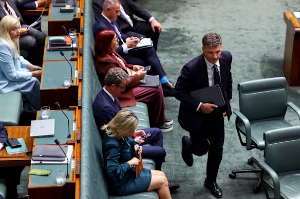Angus Taylor in the House of Representatives on Tuesday.