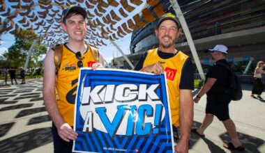 AFL Origin: Fans pack Optus Stadium in huge show of support for Origin return as WA face Victoria