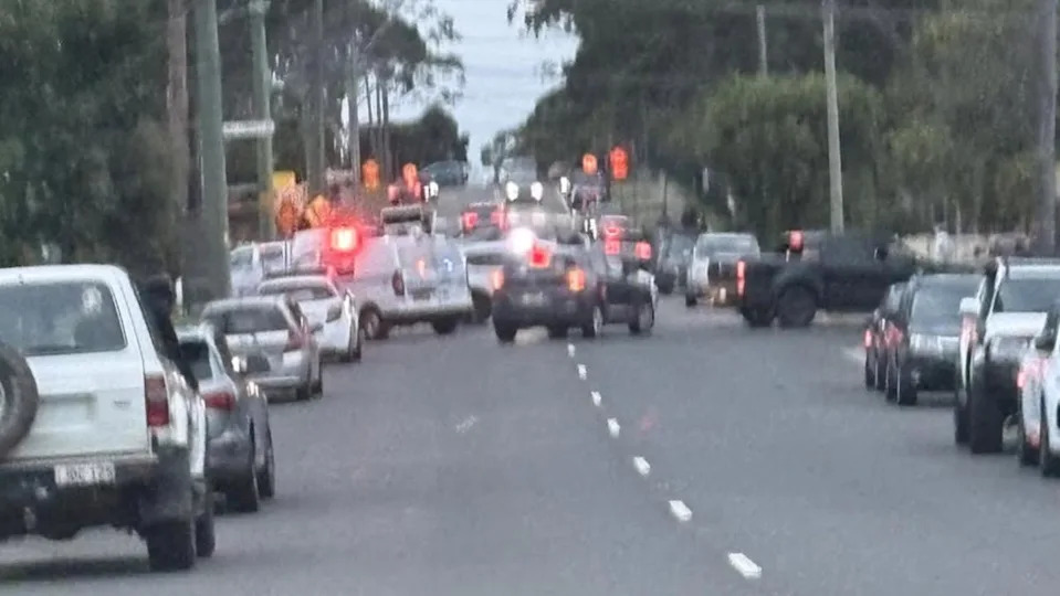Streets were closed off in Smithfield after police responded to reports of an aggravated break and enter at around 10am. Picture: Facebook
