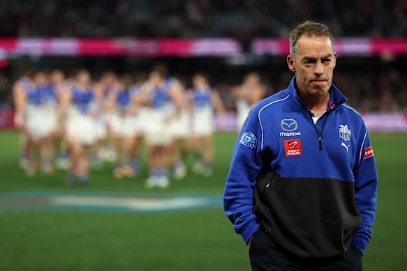 There will be pressure on coach Alastair Clarkson in 2026 if the Roos don’t start to show signs of improvement.