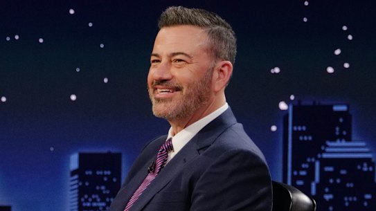 Jimmy Kimmel on the set of his show in September.