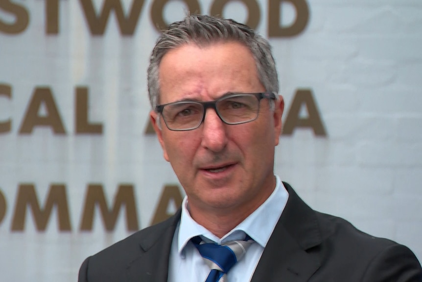 Andrew Marks from nsw police talks to the media after a kidnapping of an  85 year old man