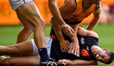 AFL State of Origin: Jacob Weitering injury update, Origin scenes say it all as worst nightmare realised