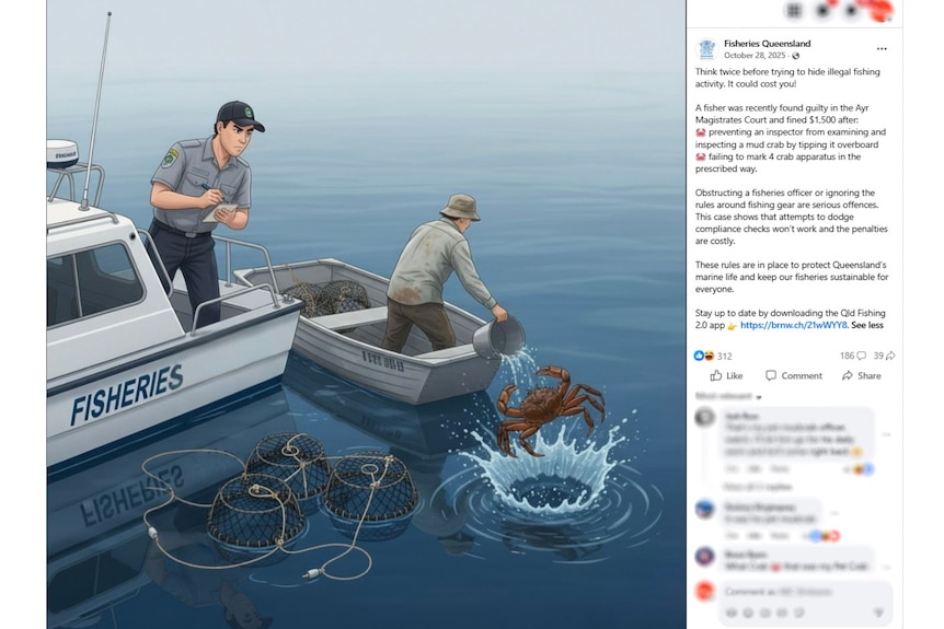 A social media post with blurred comments