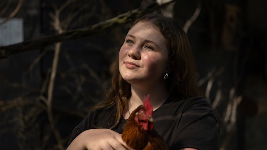 Mimi Highgate, 14, takes part in the Hands on Learning program at Mount Eliza Secondary College.
