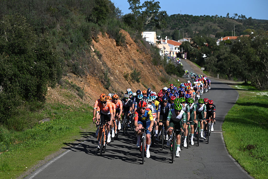 FOIA, PORTUGAL - FEBRUARY 19: Tim Torn Teutenberg of Germany and Team Lidl - Trek leads the peloton during the 52nd Volta ao Algarve em Bicicleta 2026, Stage 2 a 183.5km stage from Portimao to Foia (Monchique) 882m on February 19, 2026 in Foia, Portugal. (Photo by Dario Belingheri/Getty Images)