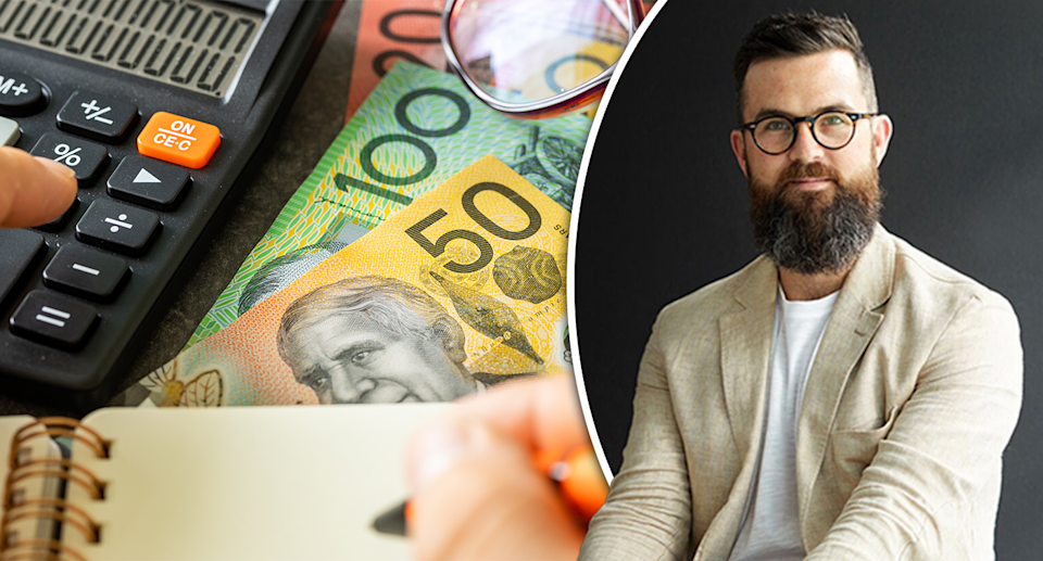 Financial advisor Ben Nash pictured alongside some Australian money.