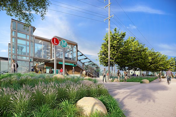 The planned MetroWay cycling and pedestrian route will connect with the GreenWay at Dulwich Hill.