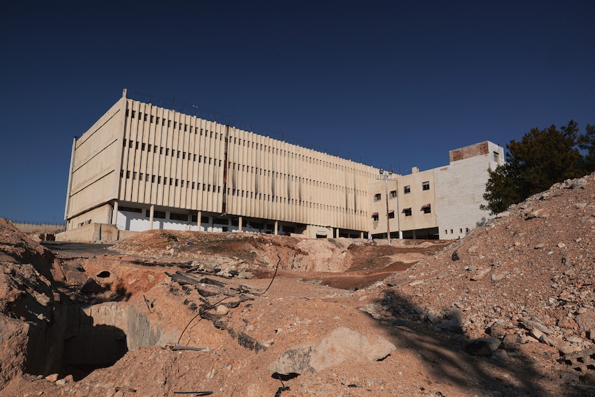 Sednaya prison from the outside.
