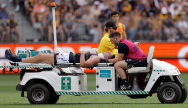 Jacob Weitering cleared of serious injury after sickening incident early in AFL Origin clash