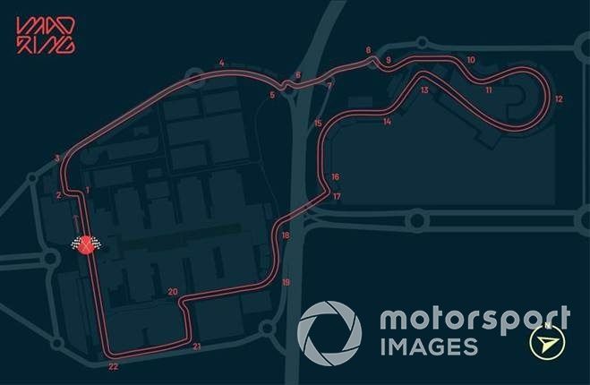 Madring layout for Formula 1's Spanish Grand Prix, including Turn 12's 'Monumental' banking.