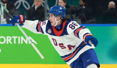 Devils teammates thrilled watching Jack Hughes clinch gold medal for U.S.