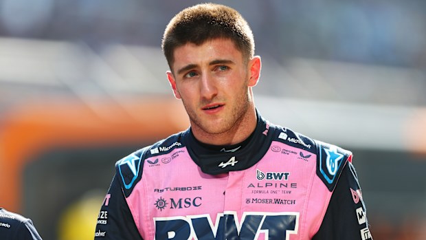 Jack Doohan walks in the pitlane ahead of the Chinese Grand Prix.