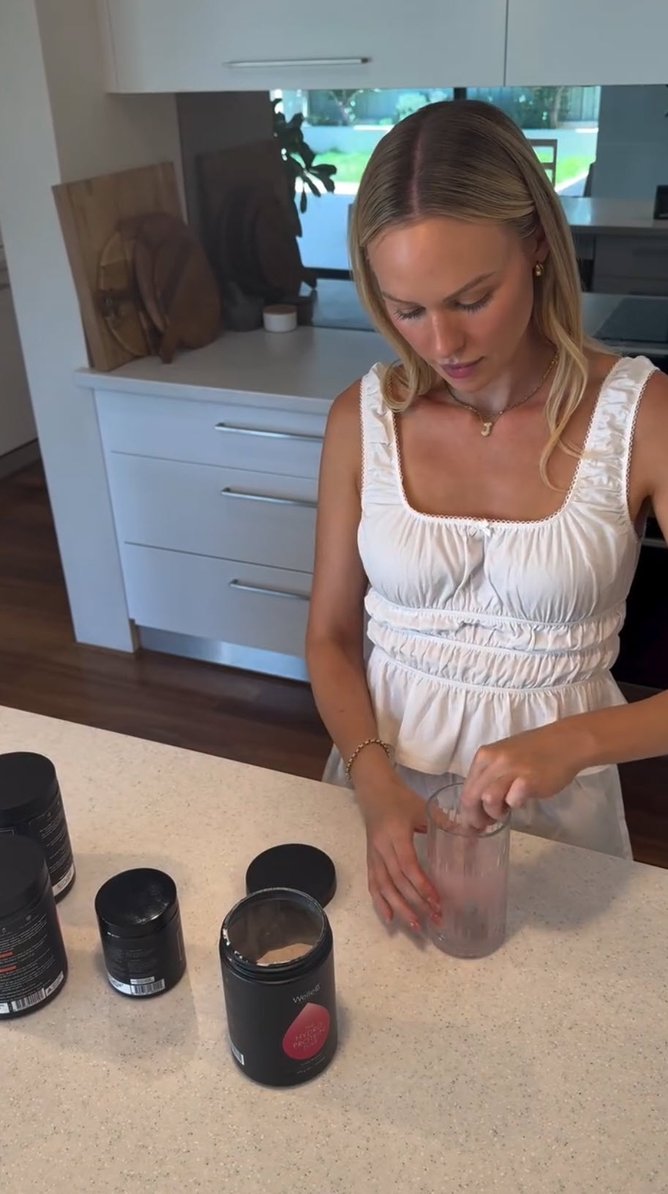 Jules Neale’s latest post on social media advertising WelleCo Picture: Jules Neale