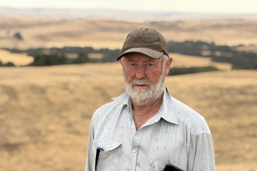 Man standing on a hill.