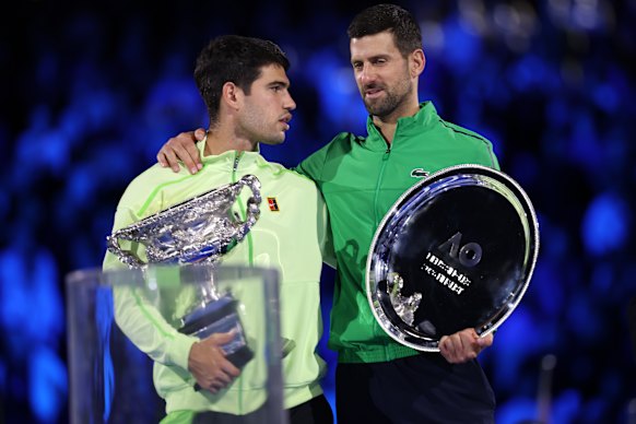 It was a changing-of-the-guard moment when Carlos Alcaraz usurped Novak Djokovic in the Australian Open final on Sunday night.