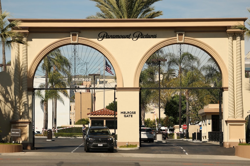 The main gate of paramount pictures studio in california