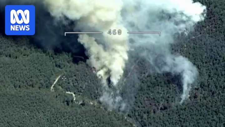 Bushfire at Gaffneys Creek in central-east Victoria burning out of control
