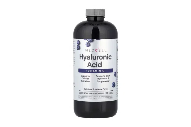 Best supplements for beautiful skin: NeoCell Liquid Hyaluronic Acid + Vitamin C, Delicious Blueberry