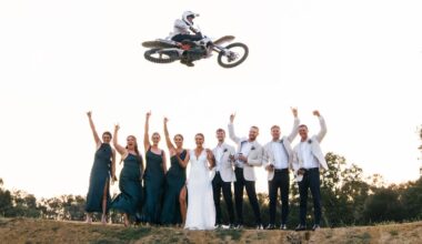 Wedding of the week: WA country wedding featured a DIRT BIKE JUMP