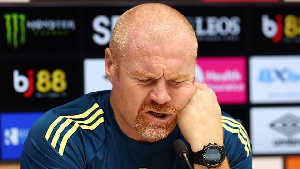 Sean Dyche during his post match press conference.