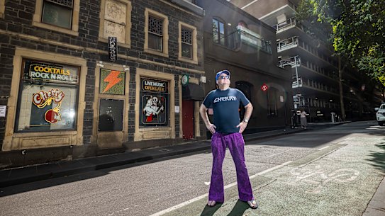 James Young, owner of iconic Melbourne live music venue Cherry Bar which is two doors down from the Parkade car park which was sold by City of Melbourne for $55 million this week.