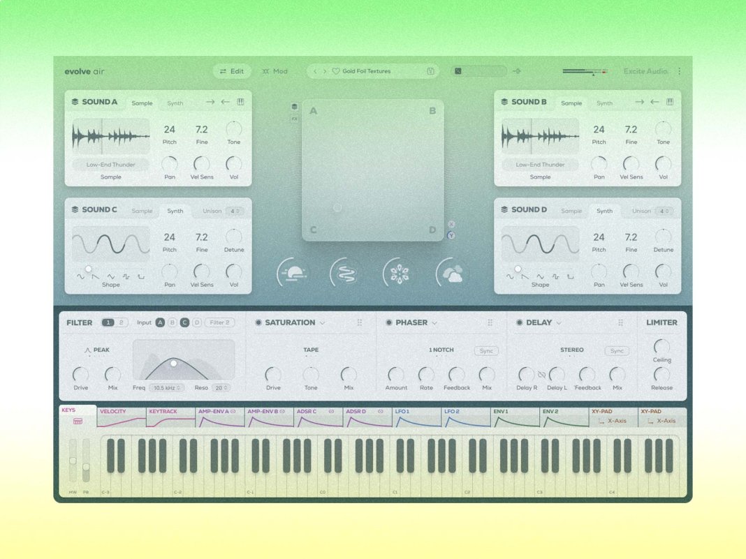 Evolve Air plugin interface screenshot.