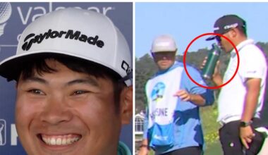 Pebble Beach Pro-Am first round leaderboard, Ryo Hisatsune career-best round, sake joke, scores, results, report, latest news, video, highlights