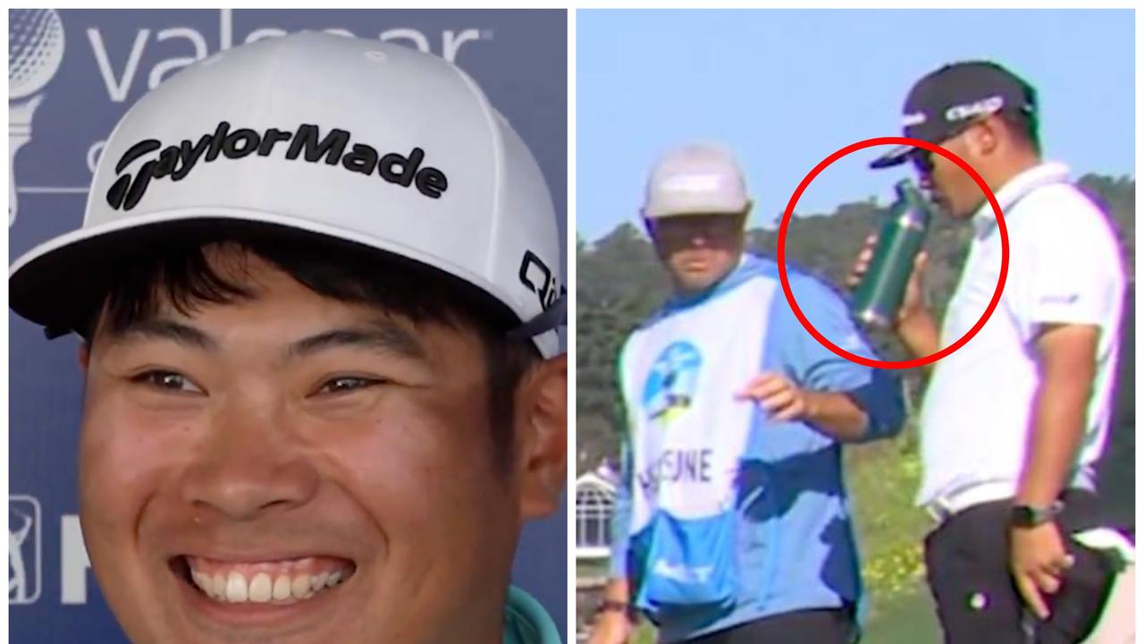 Pebble Beach Pro-Am first round leaderboard, Ryo Hisatsune career-best round, sake joke, scores, results, report, latest news, video, highlights