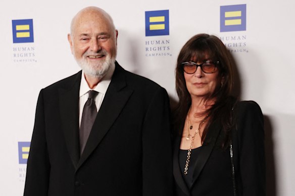 Rob Reiner and wife Michele Singer Reiner in March last year. 