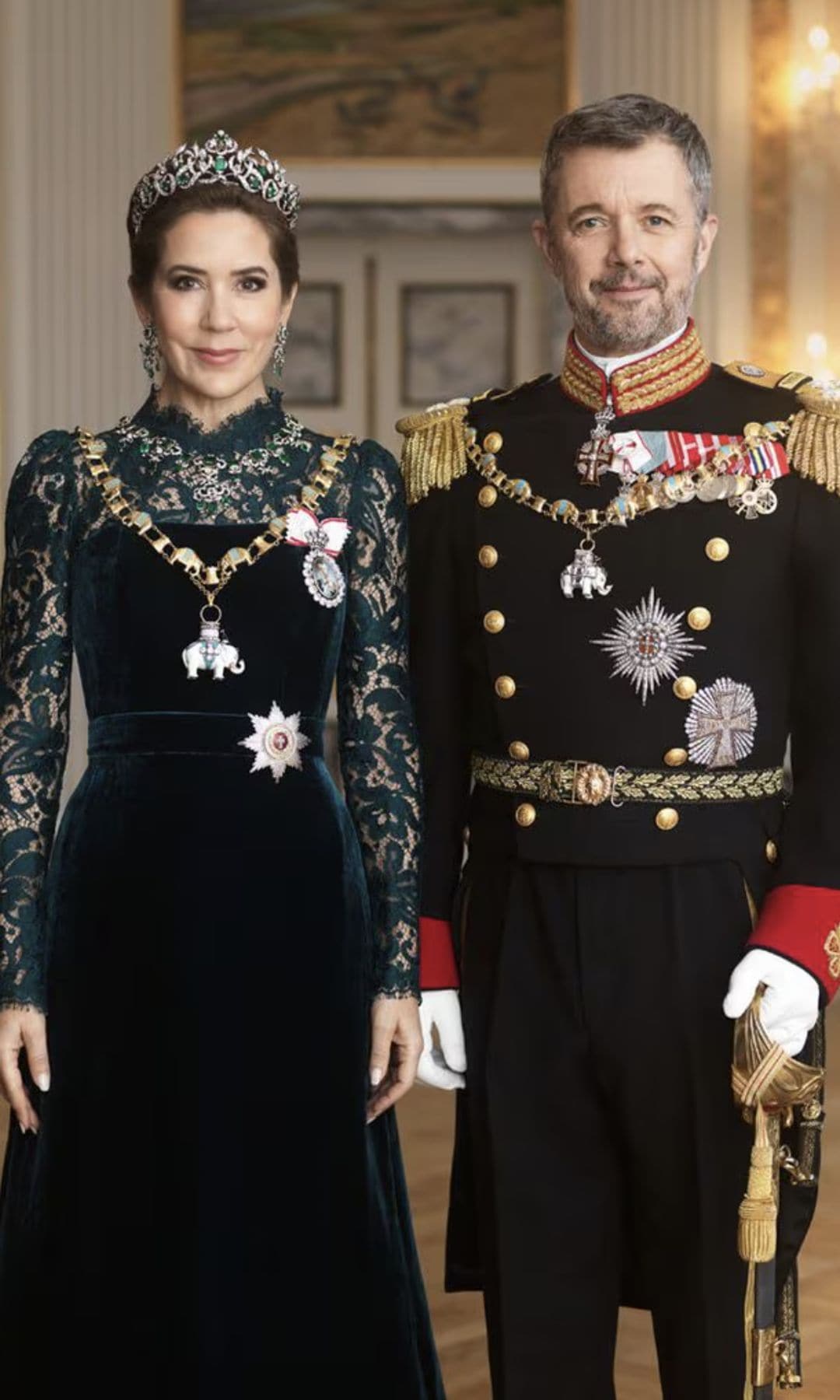 The portrait of the King and Queen