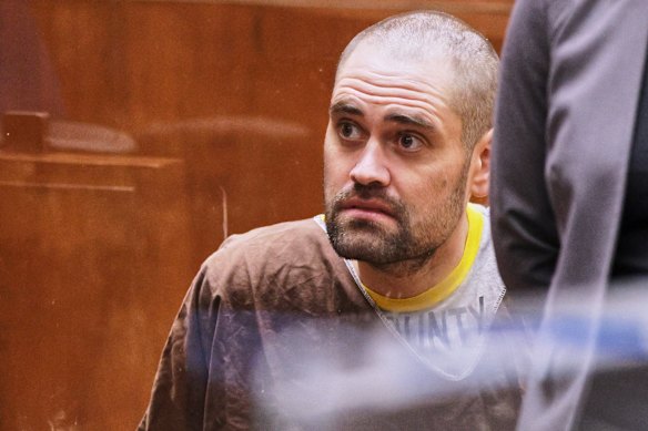 Nick Reiner in court on Monday. He pleaded not guilty to two charges of first-degree murder.