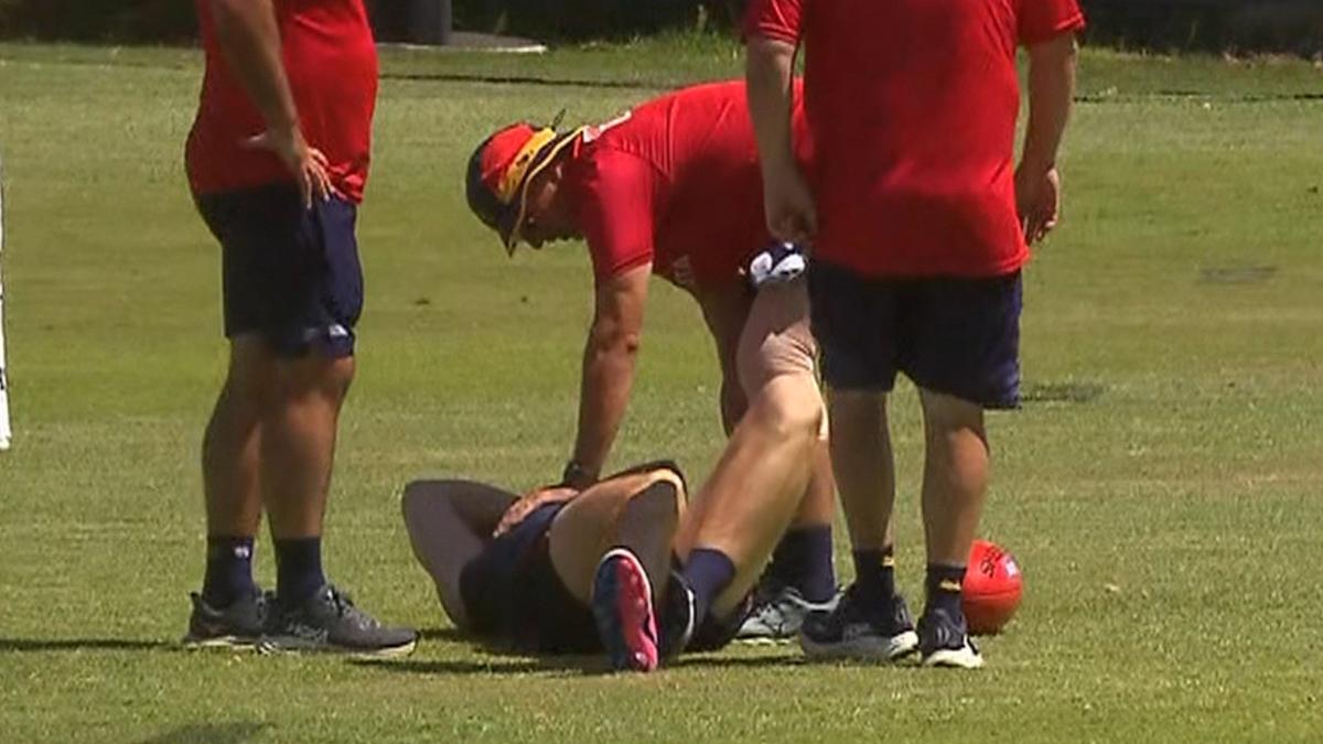 Adelaide Crows defender Mark Keane shattered after gruesome ankle injury at training