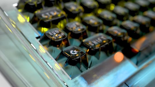 The Commodore 64 Ultimate also comes in a transparent version with lights inside.