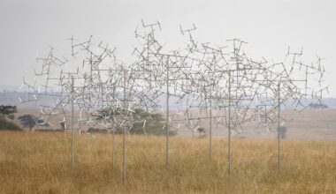 activated by the wind, vincent leroy’s kinetic installation rises in tanzania