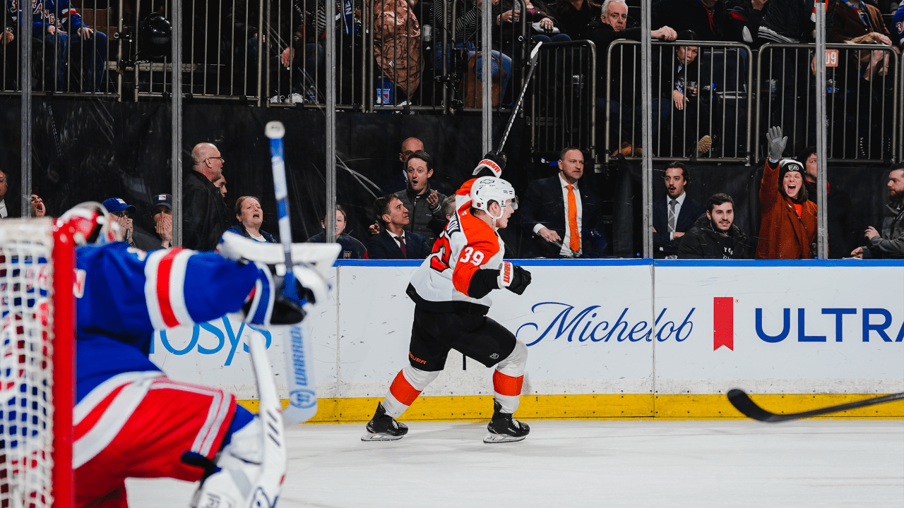 Michkov scores 2nd goal in OT, Flyers rally past Rangers