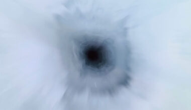 Camera dropping down a borehole in the Doomsday Glacier