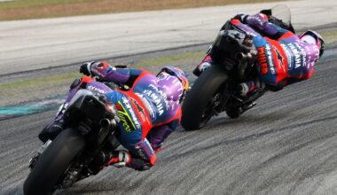 Toprak Razgatlioglu follows Jack Miller, 2026 Sepang MotoGP Test (Gold&Goose).