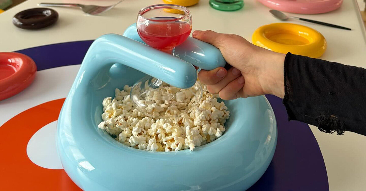 gustaf westman translates curling stone into snack bowl