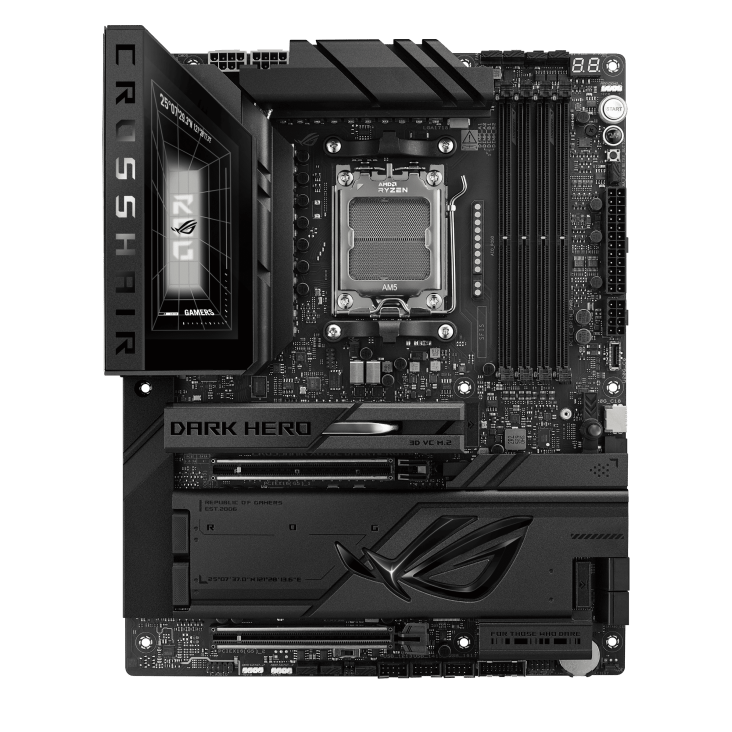 ROG Crosshair X870E Dark Hero Motherboard (Hardware) - Review 2 h732 3 https://www.mkaugaming.com/all-review-list/rog-crosshair-x870e-dark-hero-motherboard-hardware-review/