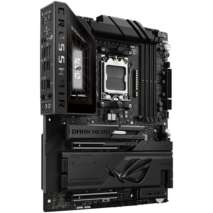 ROG Crosshair X870E Dark Hero Motherboard (Hardware) - Review 5 h732 https://www.mkaugaming.com/all-review-list/rog-crosshair-x870e-dark-hero-motherboard-hardware-review/