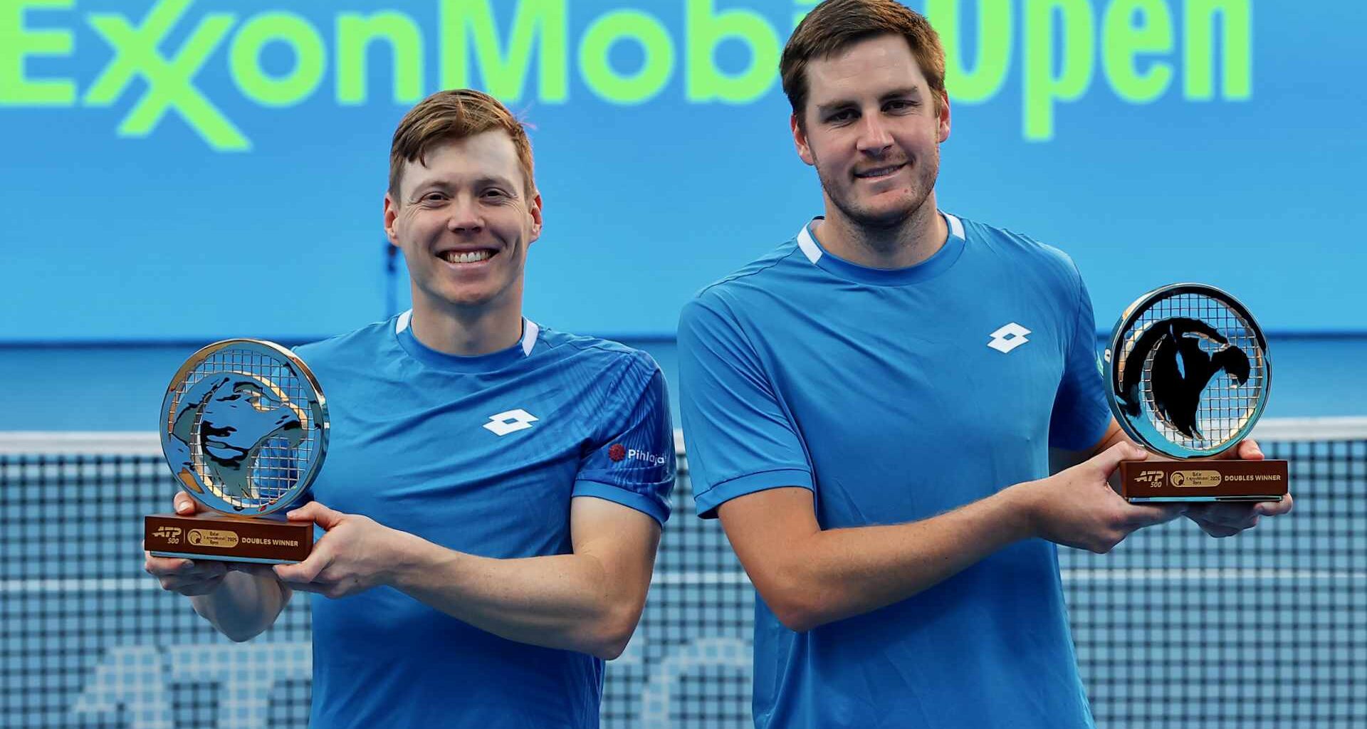 Harri Heliovaara and Henry Patten win their second tour-level title of the season at the ATP 500 in Doha.