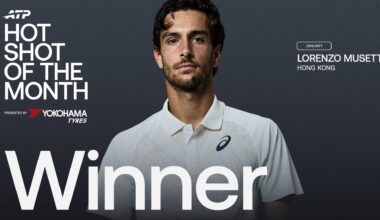Lorenzo Musetti wins January's Hot Shot of the Month presented by Yokohama award for his flair in Hong Kong.