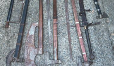 Swords, axes seized as man charged with threatening politicians