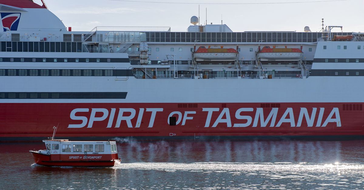 'Spirit of Tasmania' helps save seven stranded after boat capsizes